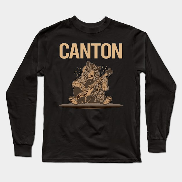 Brown Bear Guitar Canton Long Sleeve T-Shirt by rosenbaumquinton52